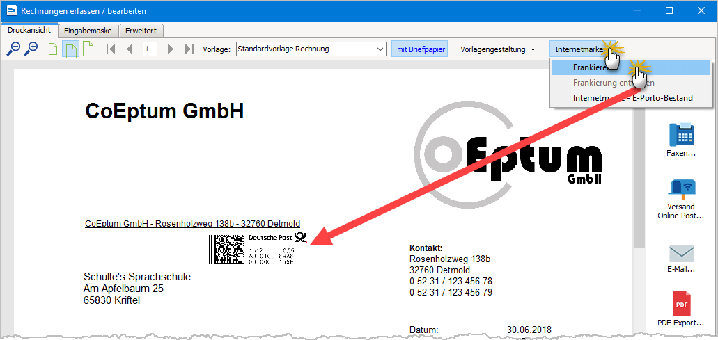Briefe mit Internetmarke frankieren