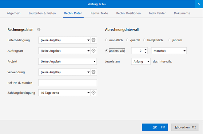 Verträge in Sekundenschnelle abrechnen - Mit MeinBüro und dem Modul Verträge