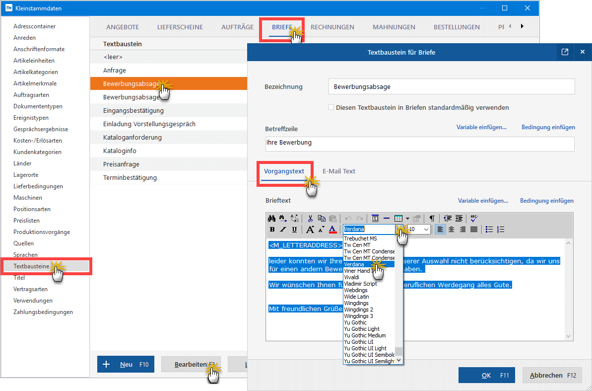 Bewerbungsabsage schreiben