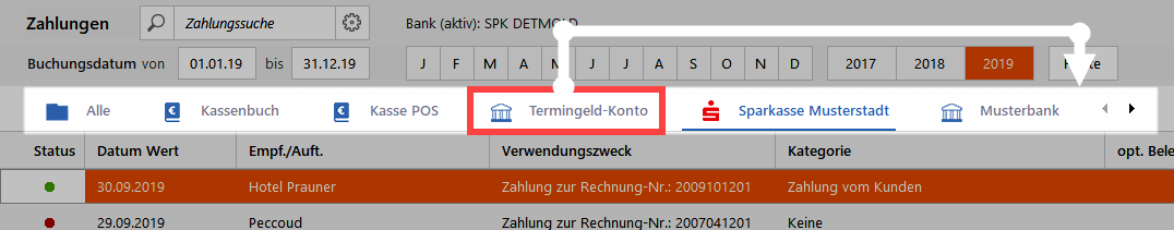 Zahlungseingänge mit Rechnungen verknüpfen