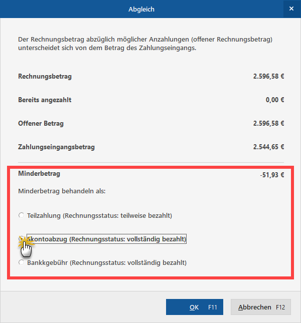Teilzahlungen verwalten