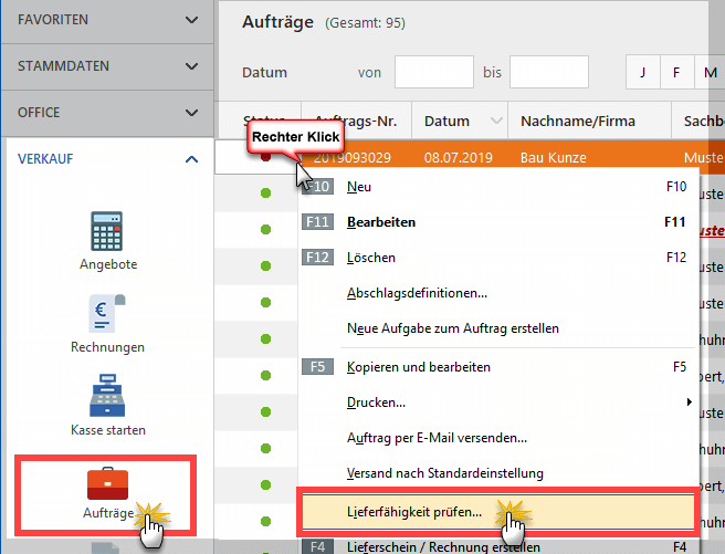 Lieferfähigkeit prüfen