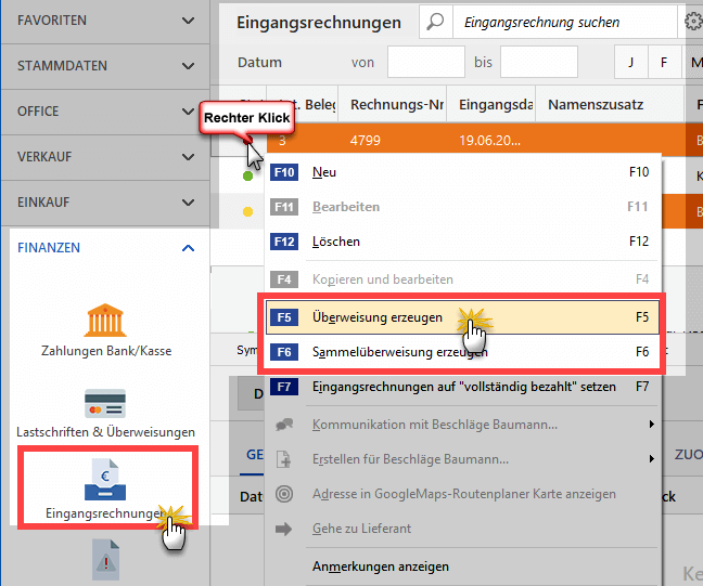 SEPA Überweisung erzeugen
