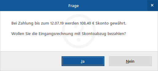 Frage: Rechnungszahlung