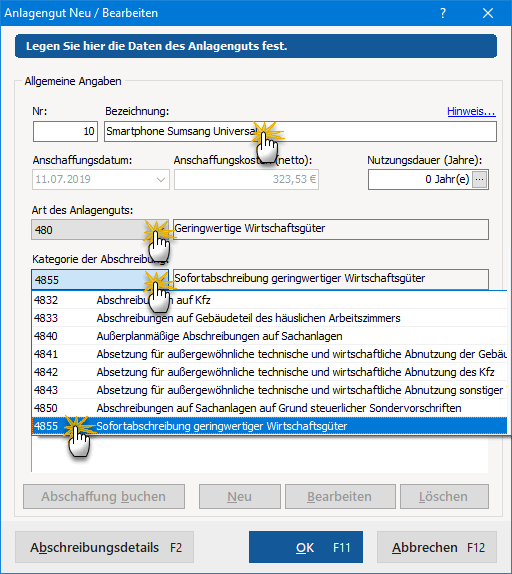 Sofortabschreibung