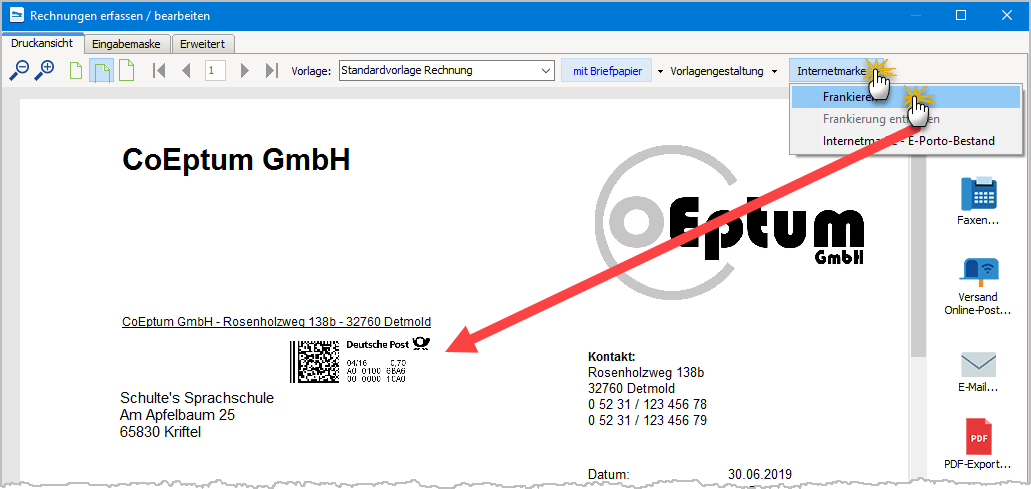 Briefe mit Internetmarke frankieren