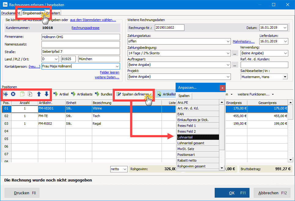 Rechnungen per E-Mail versenden