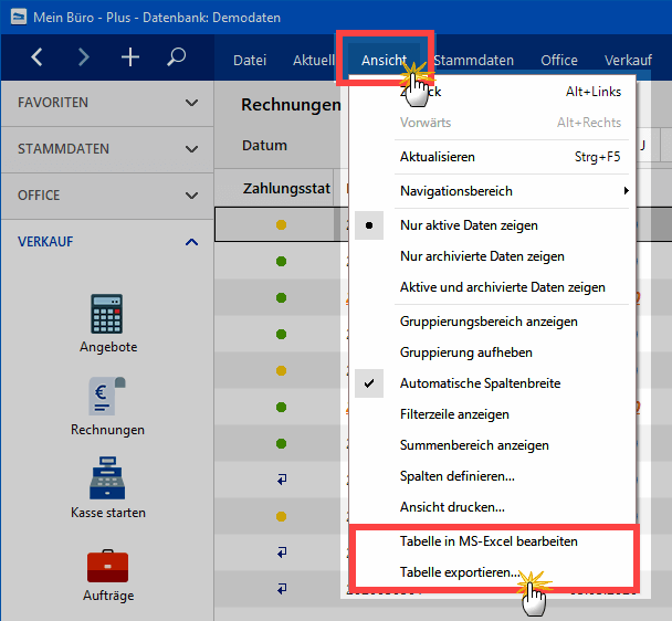 Microsoft-Office Export