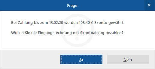 Frage: Rechnungszahlung