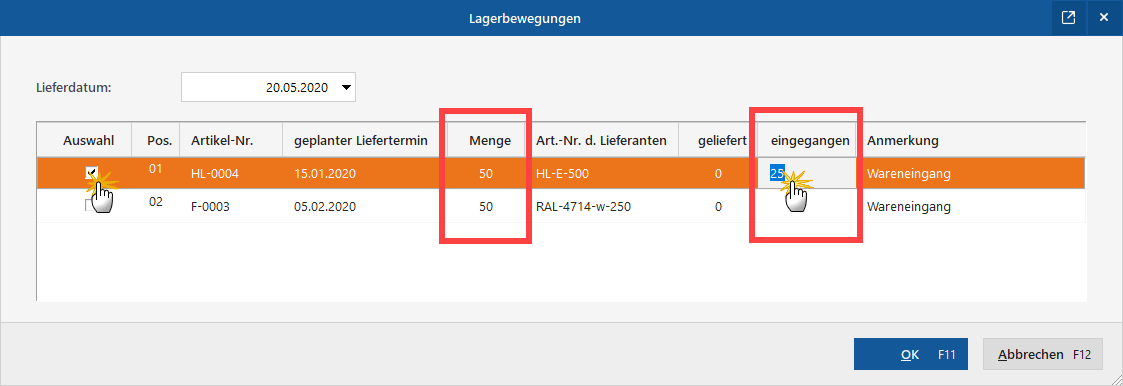 Lager: Bewirtschaftungsart