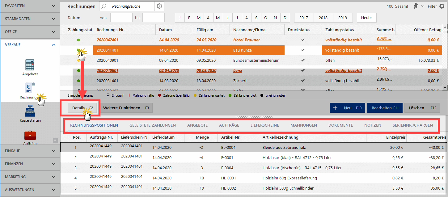 Gesamtrabatt einfügen