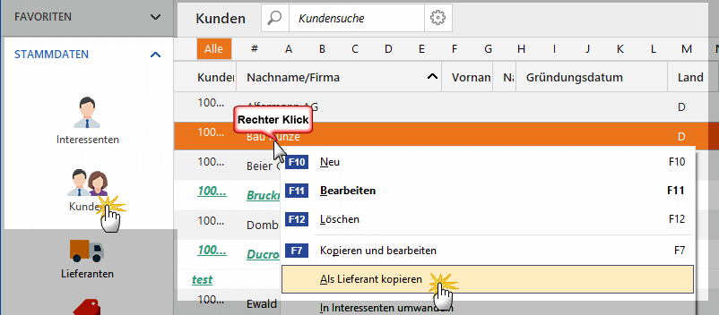 Lieferant kopieren