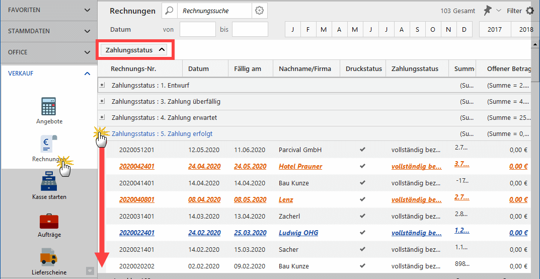 Gruppen Gruppierungsbereich