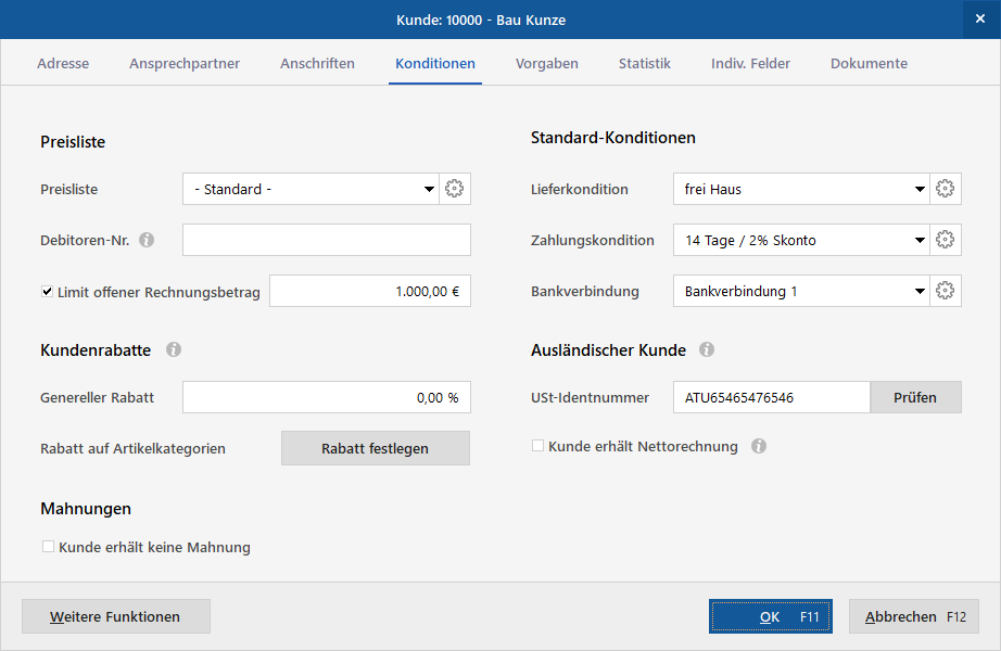 Kundenkonditionen