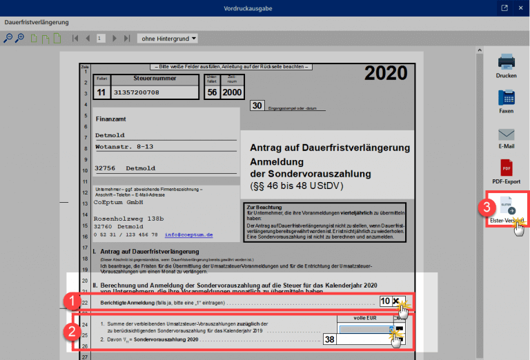 Umsatzsteuer stunden lassen!