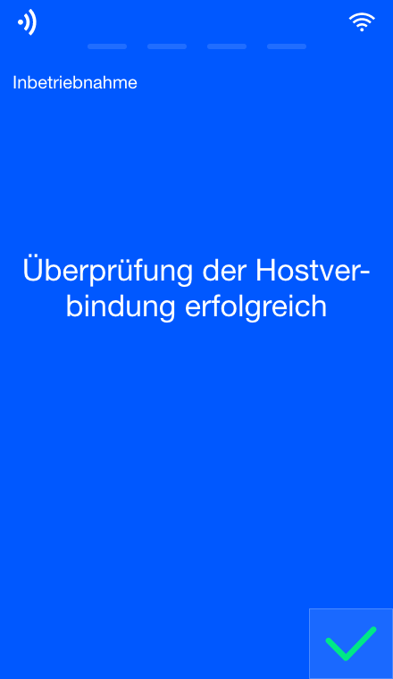 Überprüfung der Hostverbindung mit Ja bestätigen