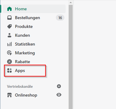 Einstellungen im „Shopify-Adminbereich“ vornehmen