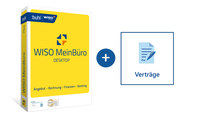 WISO MeinBüro Desktop erweitern mit dem Modul Verträge
