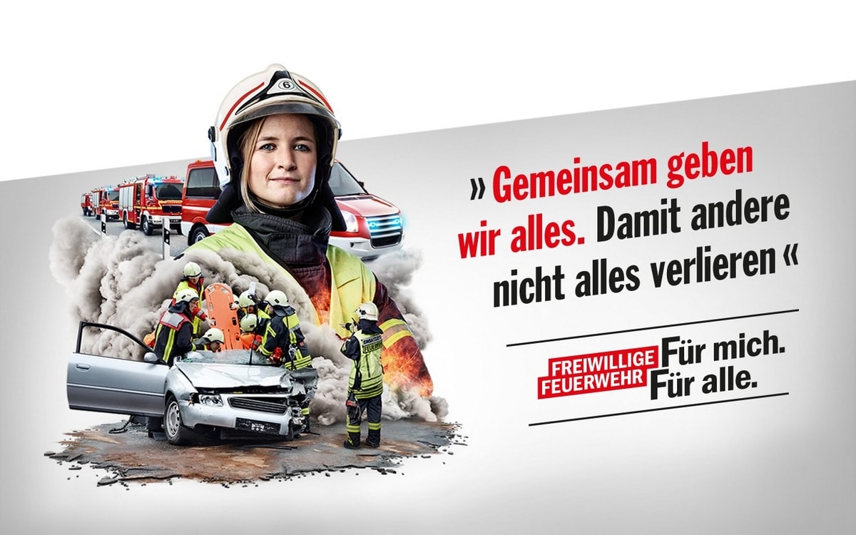 Werbekampagne zur Mitgliedergewinnung für die Freiwillige Feuerwehr NRW. Für mich. Für alle. "Wir brennen für den Einsatz, alles andere können wir löschen."