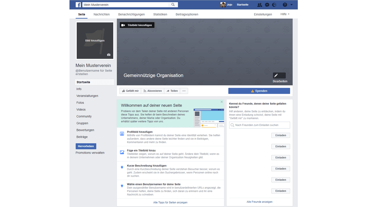 Facebook: Eine eigene Facebook Seite für den Verein erstellen. In diesem Tutorial zeigen wir dir, wie es funktioniert.