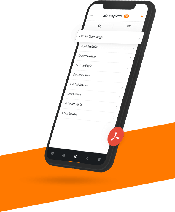 Verein auf dem Smartphone verwalten mit MeinVerein, der smarten Vereinsverwaltung.