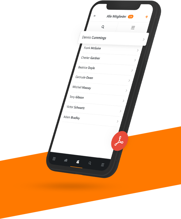 Verein auf dem Smartphone verwalten mit MeinVerein, der smarten Vereinsverwaltung.
