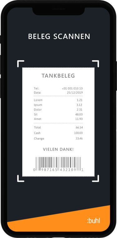Belege lassen sich per Smartphone abfotografieren und speichern.