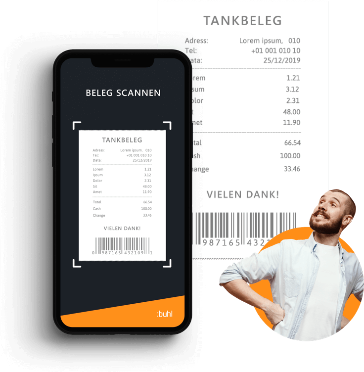 Belege lassen sich per Smartphone abfotografieren und speichern.