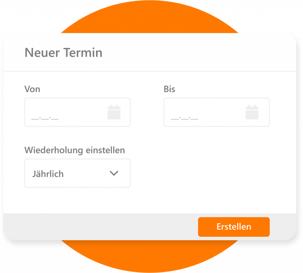 Auch Serientermine können erstellt werden