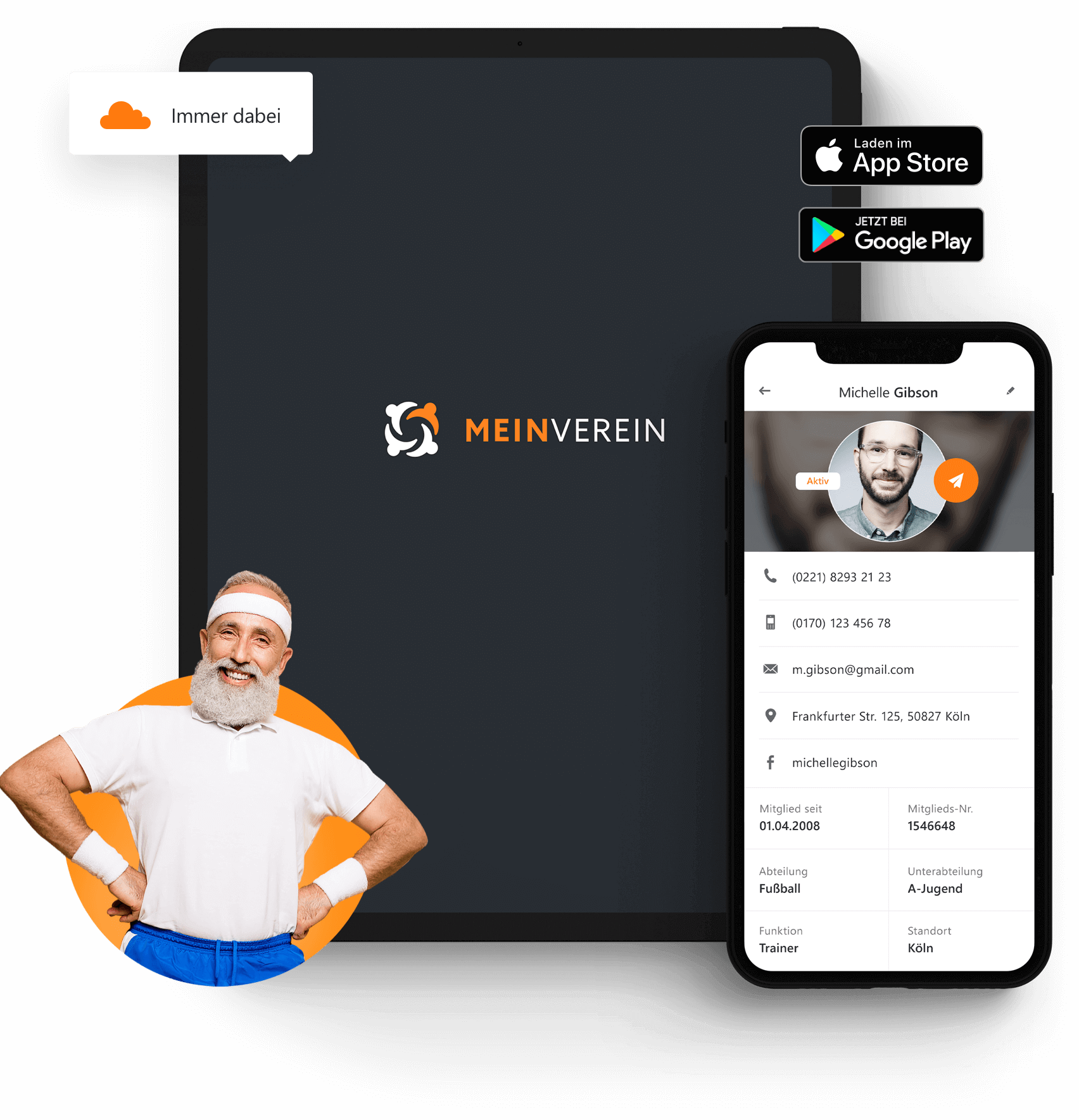 Die MEINVEREIN Mobile App für Smartphone und Tablet