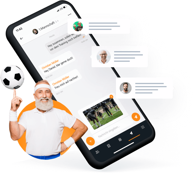 Smartphone mit MEINVEREIN Mobile App