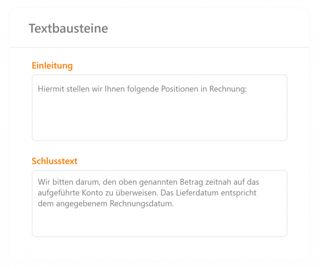 MeinVerein: Textbausteine für Eure Rechnungen