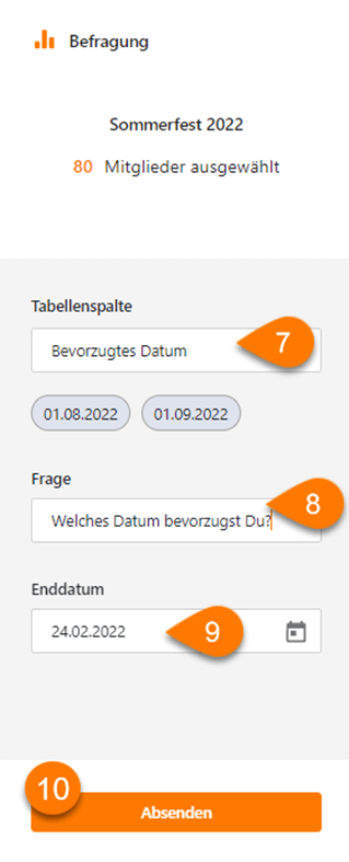 WISO MeinVerein: Mitgliederbefragung erstellen