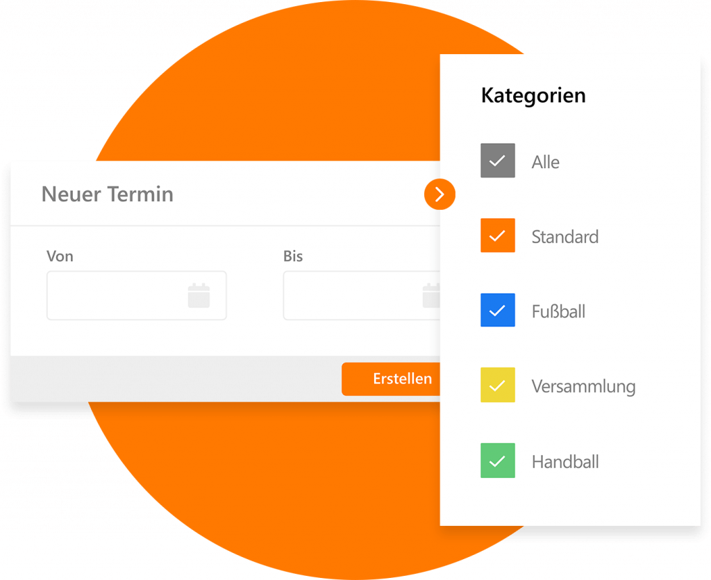Termine farblich kategorisieren in WISO MeinVerein Web
