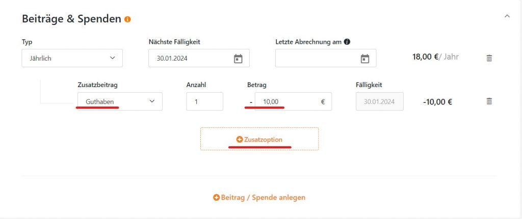 FAQ-Beiträge-Guthaben-Profil