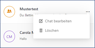 Organisation-Chat-bearbeiten