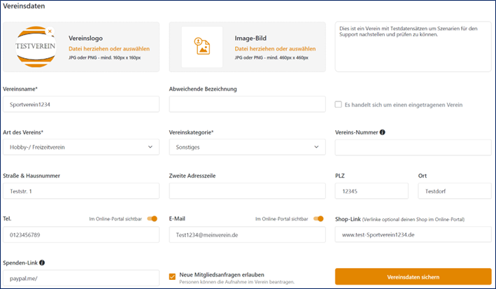 Vereinsportal-Einstellungen-ueber-die-Vereinsdaten