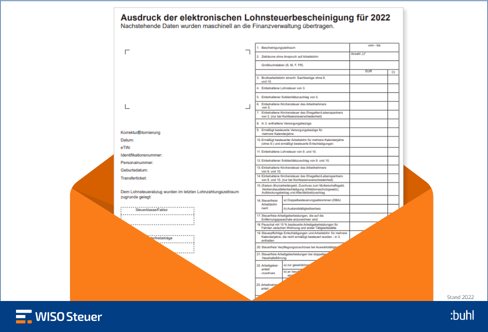 Ausdruck elektronische Lohnsteuerbescheinigung Muster