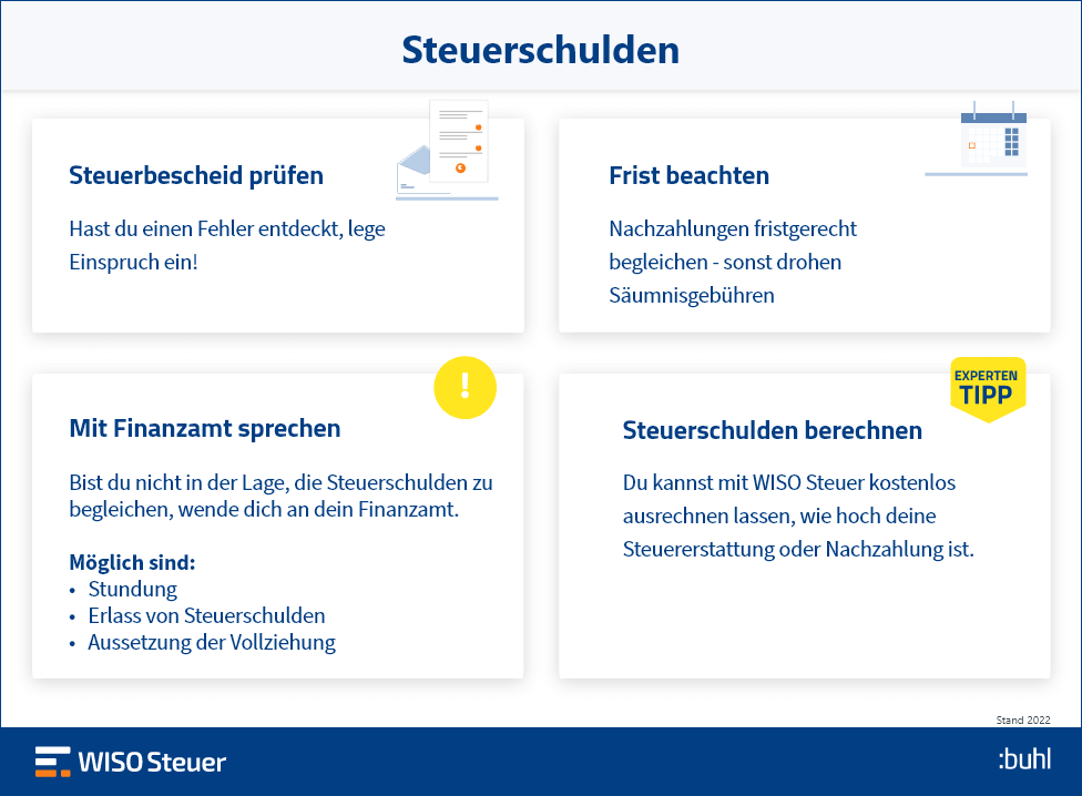 Steuerschulden Infografik