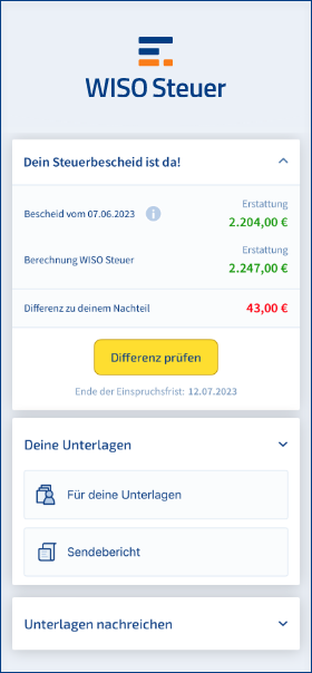 Einkommensteuerbescheid prüfen App