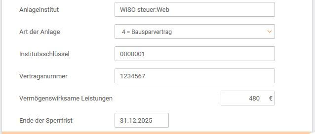 Anlage VL > Vermögenswirksame Leistungen in der Steuer