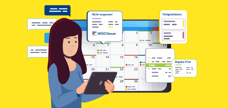 Steuer-Kalender Daten Titel