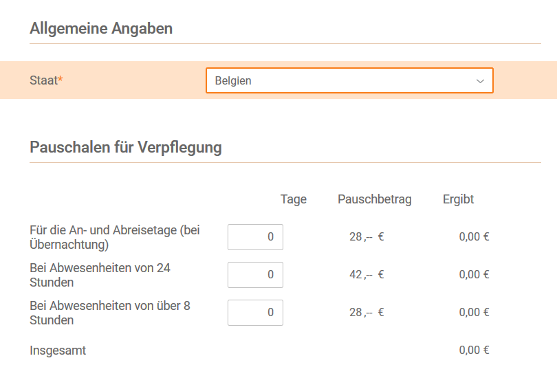 Verpflegungsmehraufwand Essensgeld vom Staat sichern