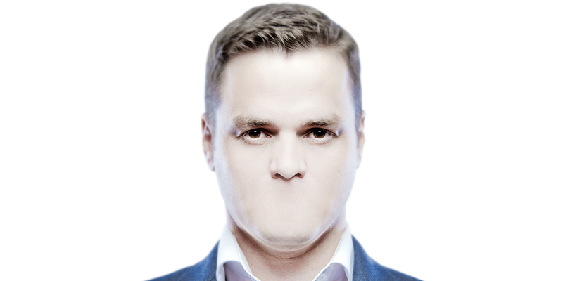 Ein Mensch ohne Mund.