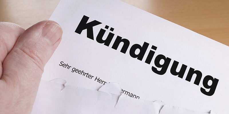 Ein Kündigungsanschreiben