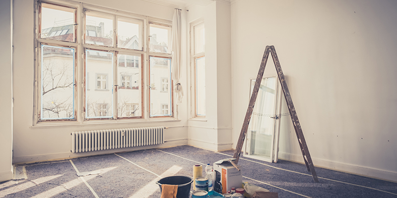 Modernisierungsarbeiten in einer Wohnung