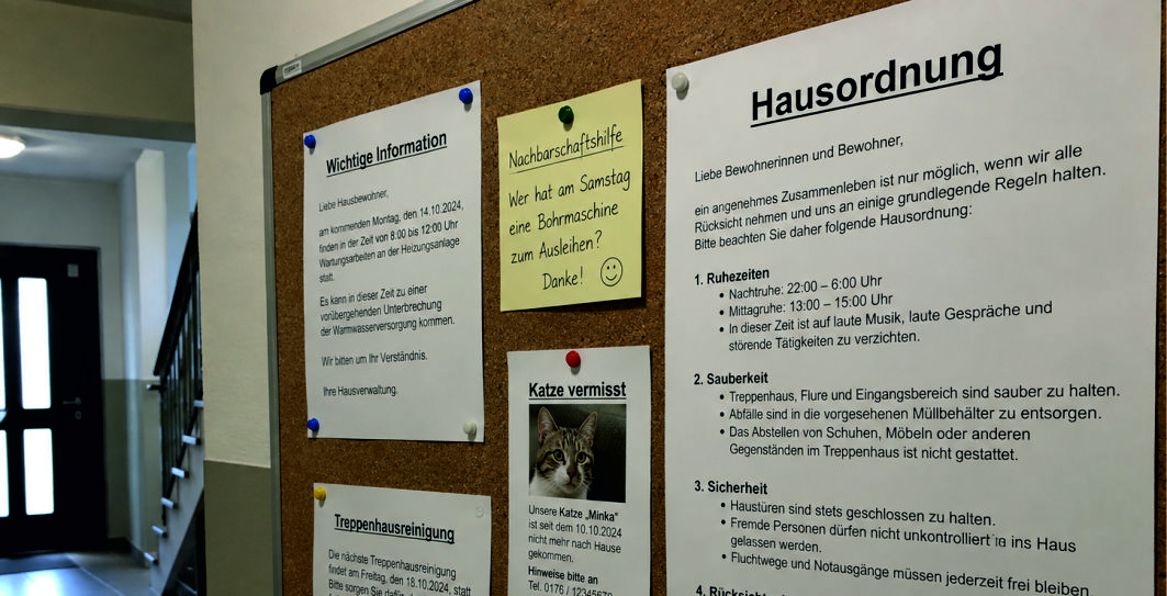 Die Hausordnung – hilfreich, aber keine Pflicht